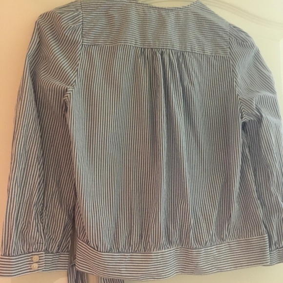 Madewell striped wrap bloue with tie - Picture 4 of 4